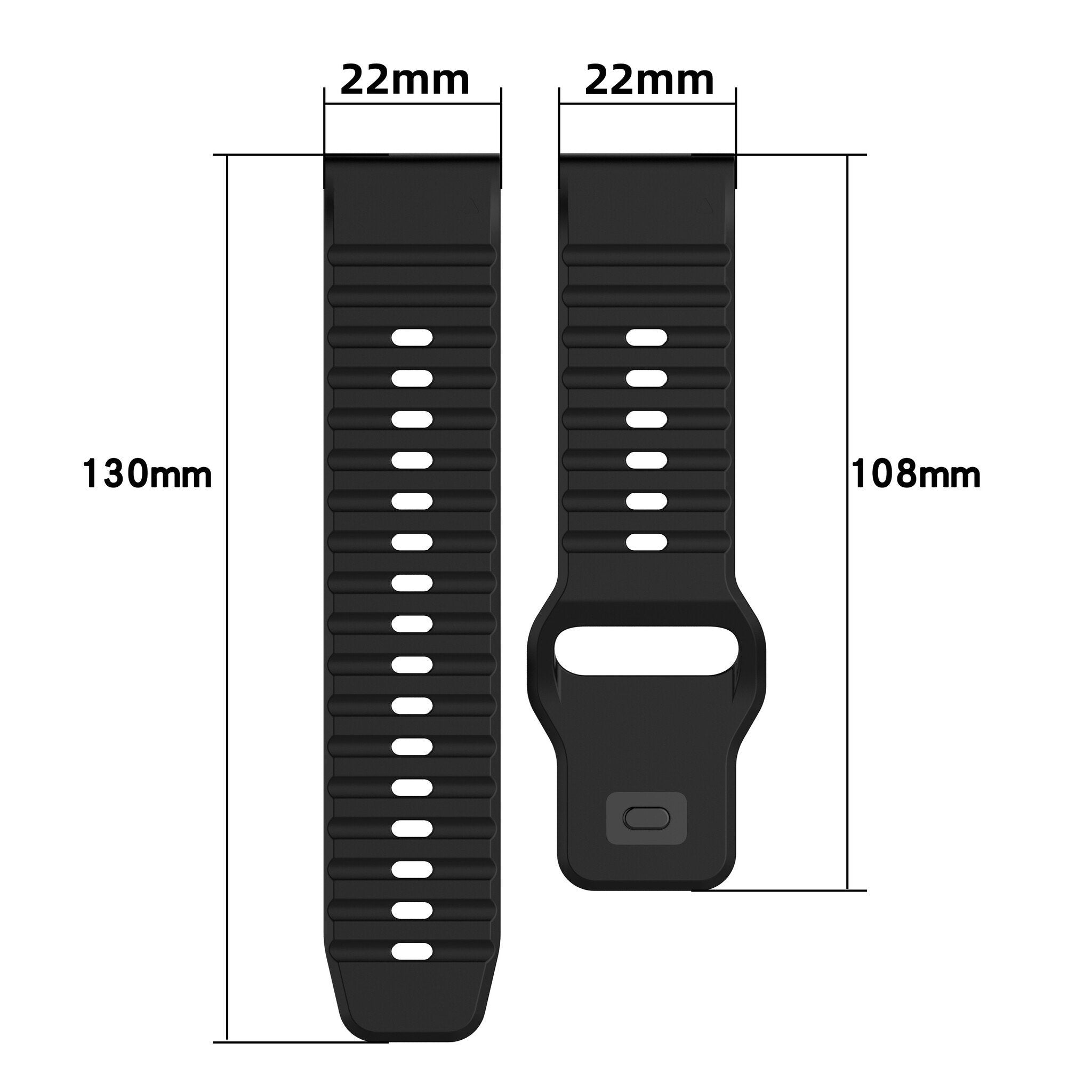 Bracelet silicone Outdoor Garmin Approach S60 (noir)