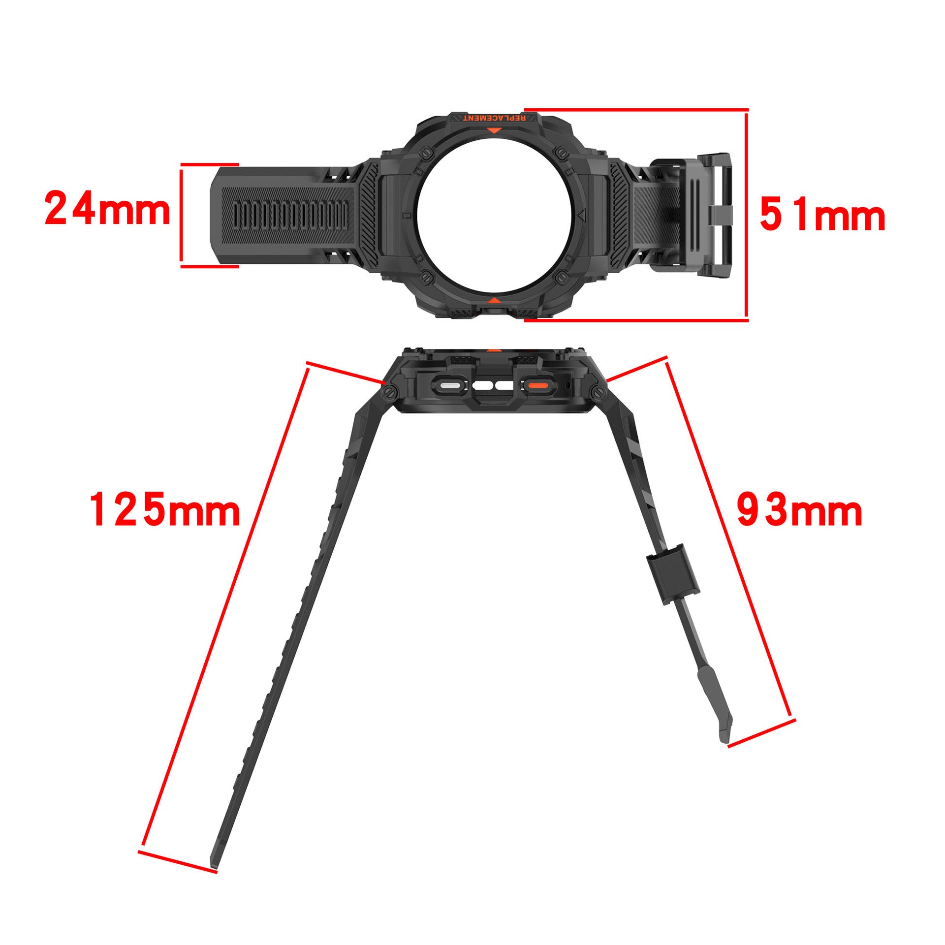 Bracelet TPU avec cadre Samsung Galaxy Watch Ultra (noir)