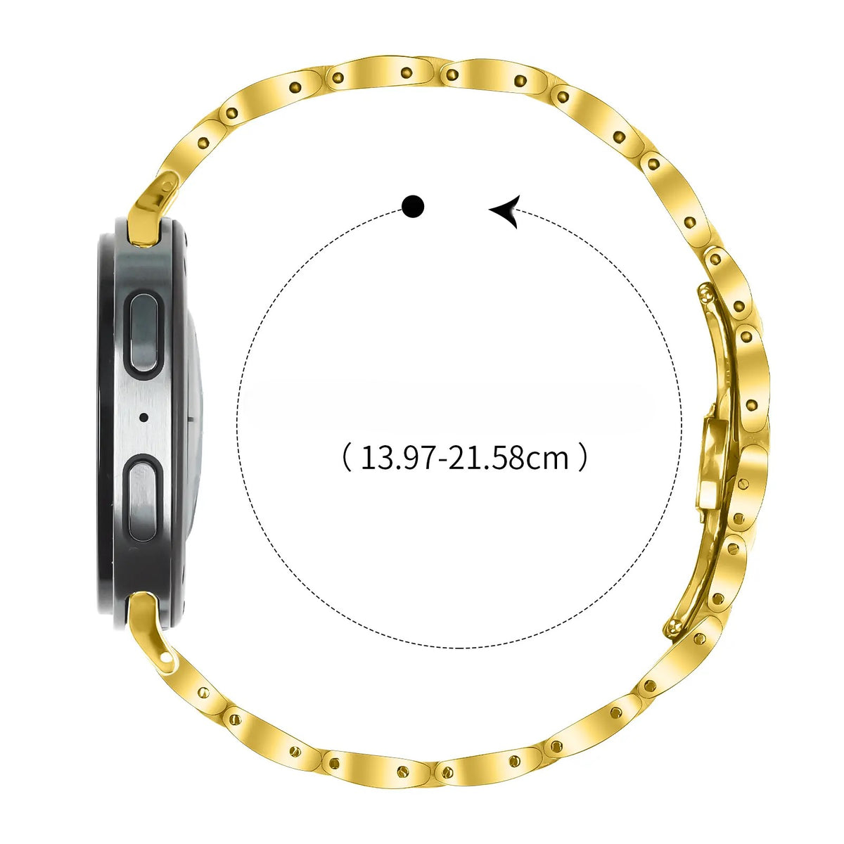 Samsung Galaxy Watch 9 - 40mm Slimfit Steel Strap (Gold)