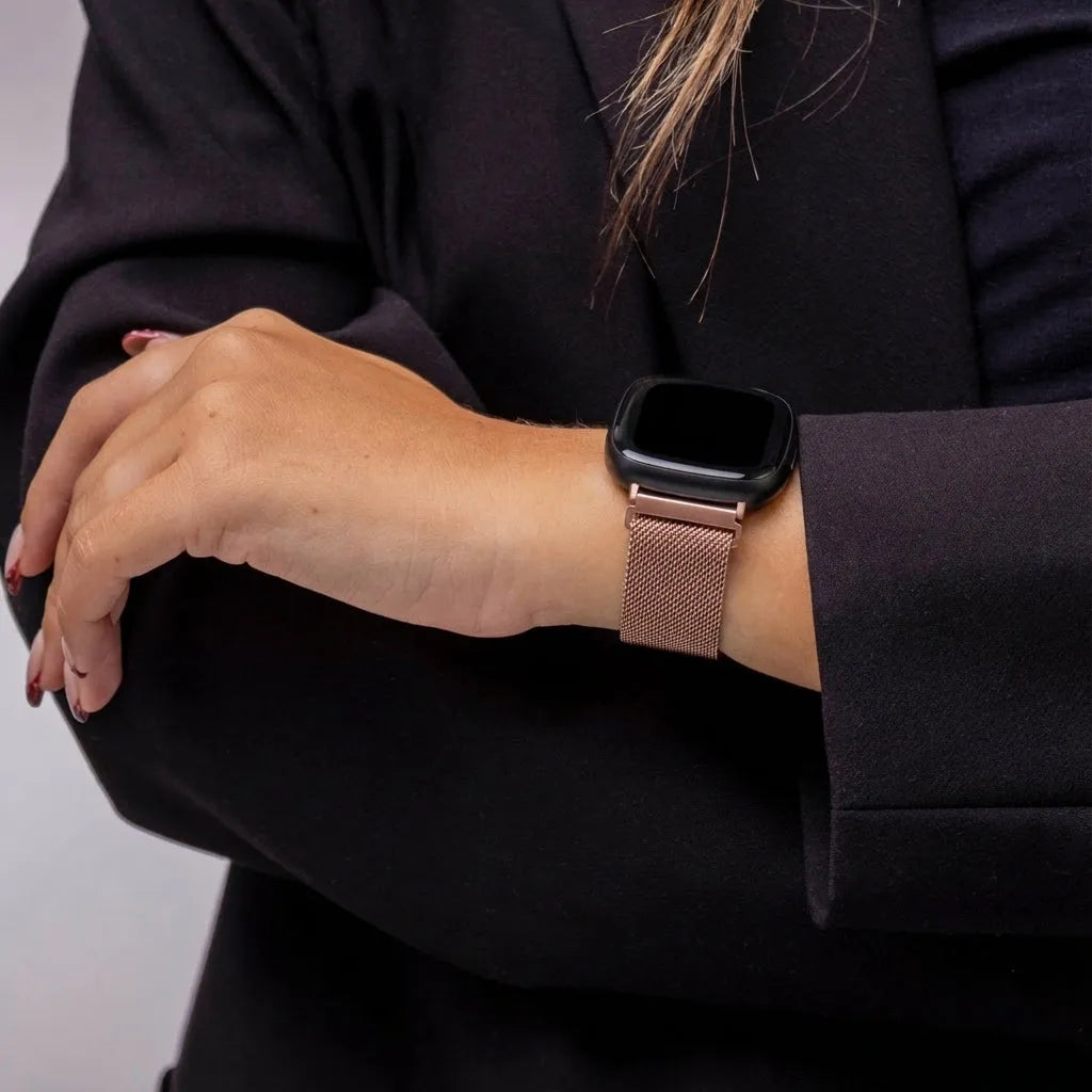 Bracelet Milanaise Fitbit Versa 4 (rose)