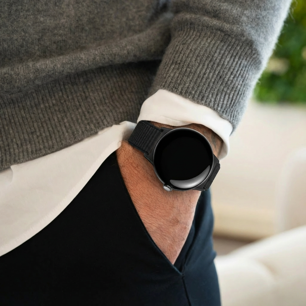 Bracelet nylon Google Pixel Watch 5 - 45mm (noir)