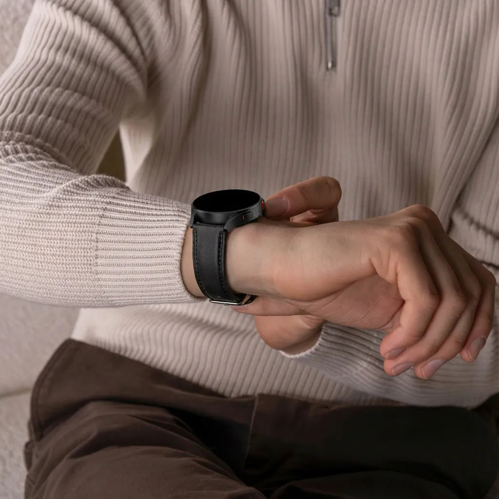 Bracelet cuir moderne Xiaomi Watch 5 (noir)