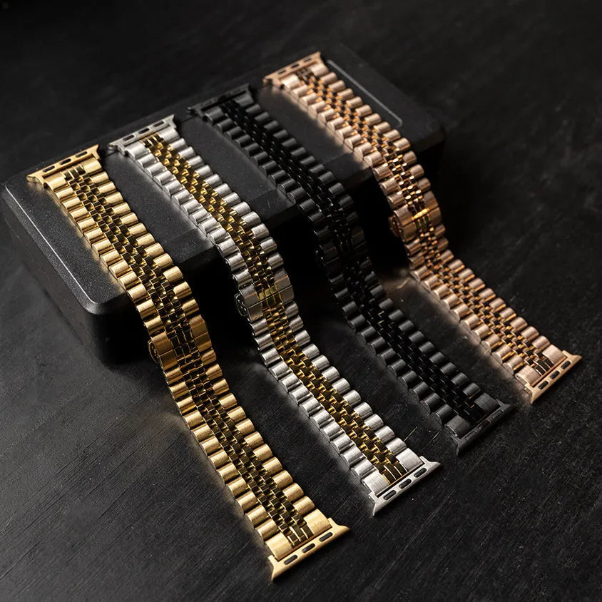 Bracelet acier Apple Watch Jubilé (noir)