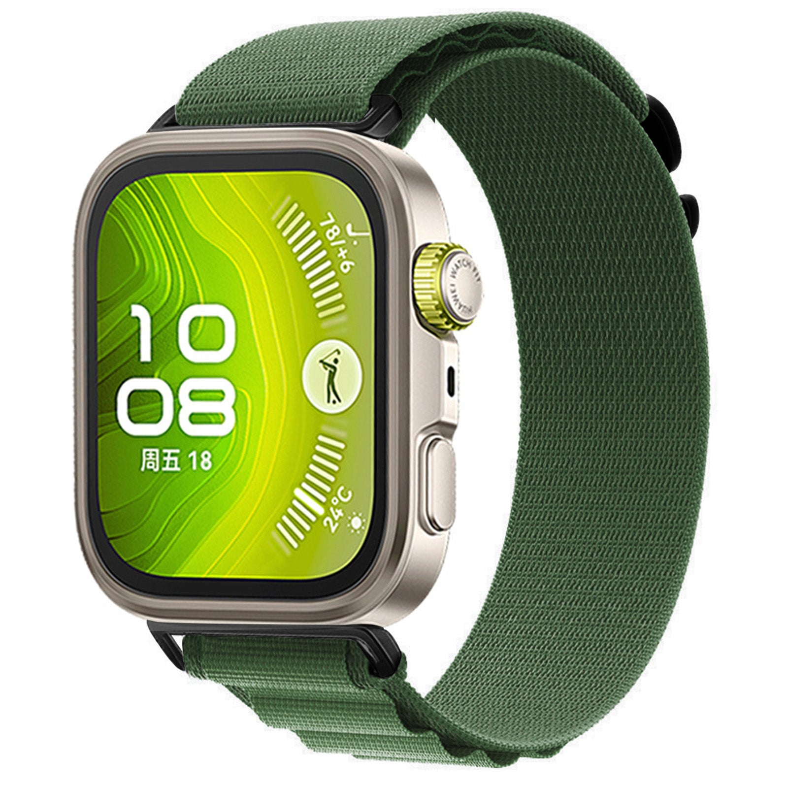 Bracelet Alpine nylon Huawei Watch Fit 3 (vert militaire)