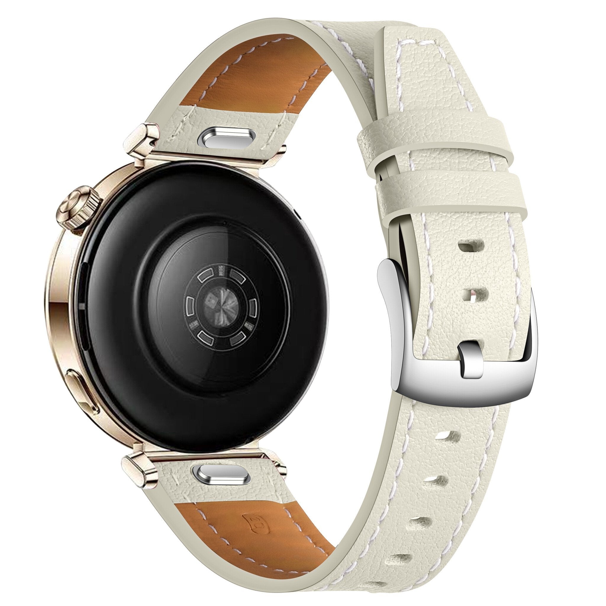 Bracelet cuir 'One Push' Huawei Watch 5 - 42mm (beige)