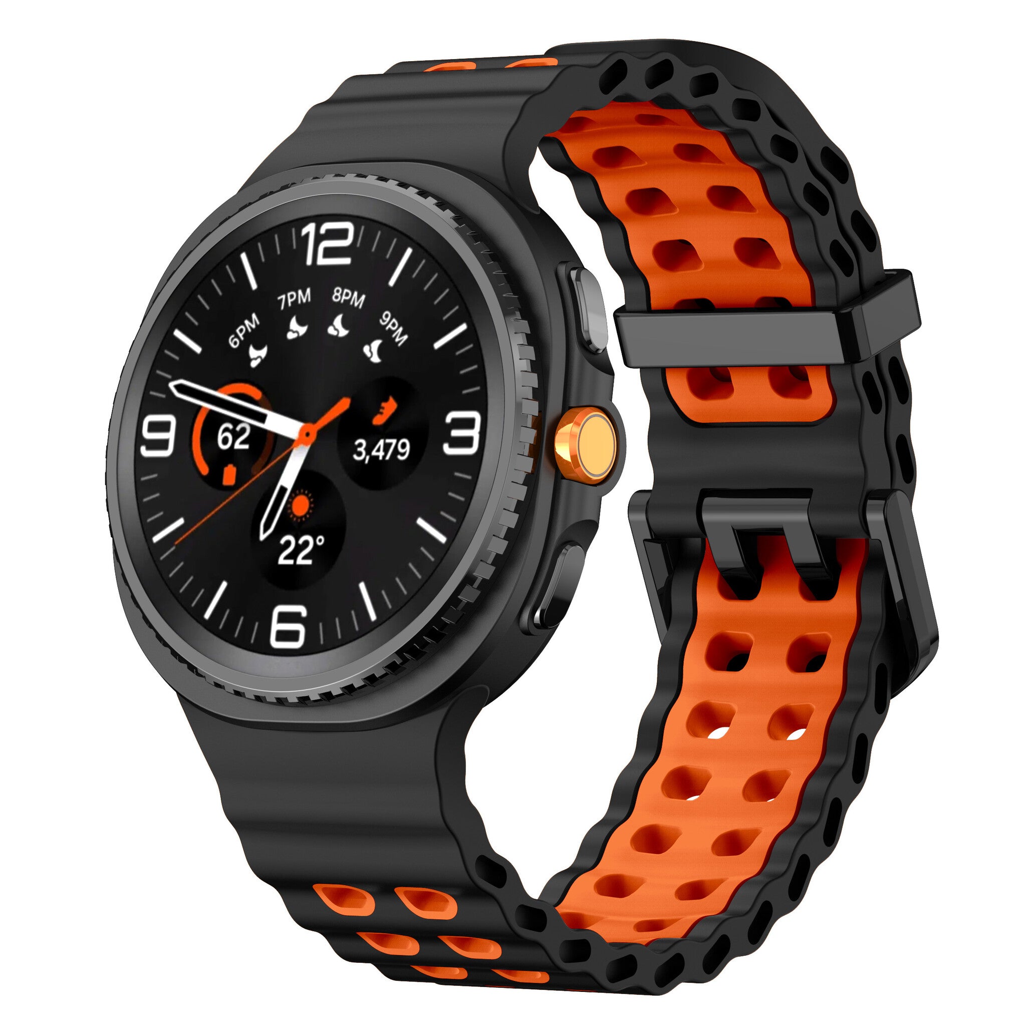 Bracelet Ocean Samsung Galaxy Watch 9 - 40mm (noir/orange)