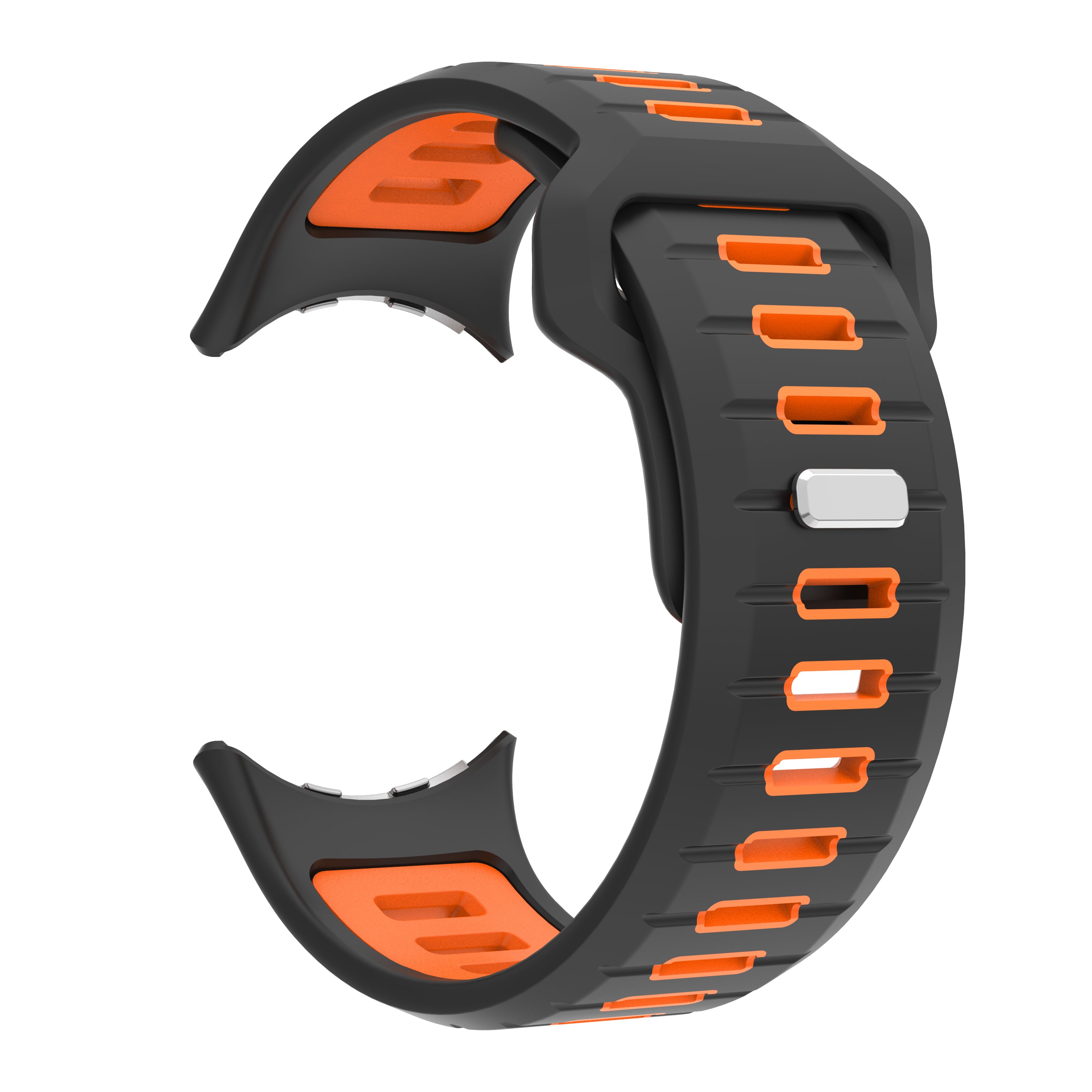 Google Pixel Watch 4 - 45mm Sport Duo Strap (Black/Orange)