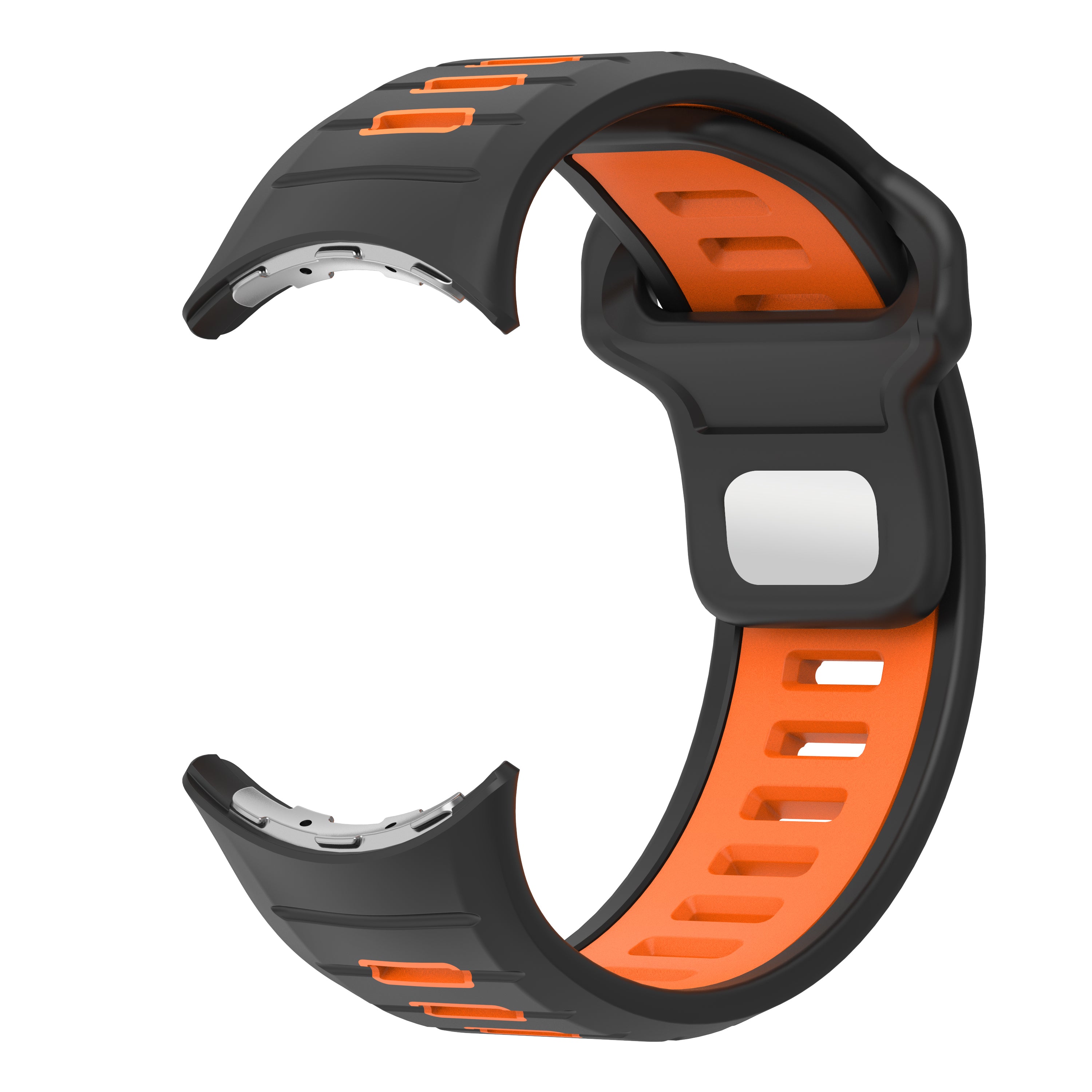 Google Pixel Watch 4 - 45mm Sport Duo Strap (Black/Orange)