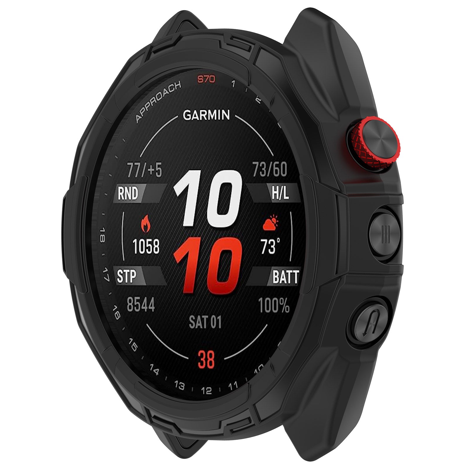 Coque TPU résistante Garmin Approach S70 - 47mm (noir)