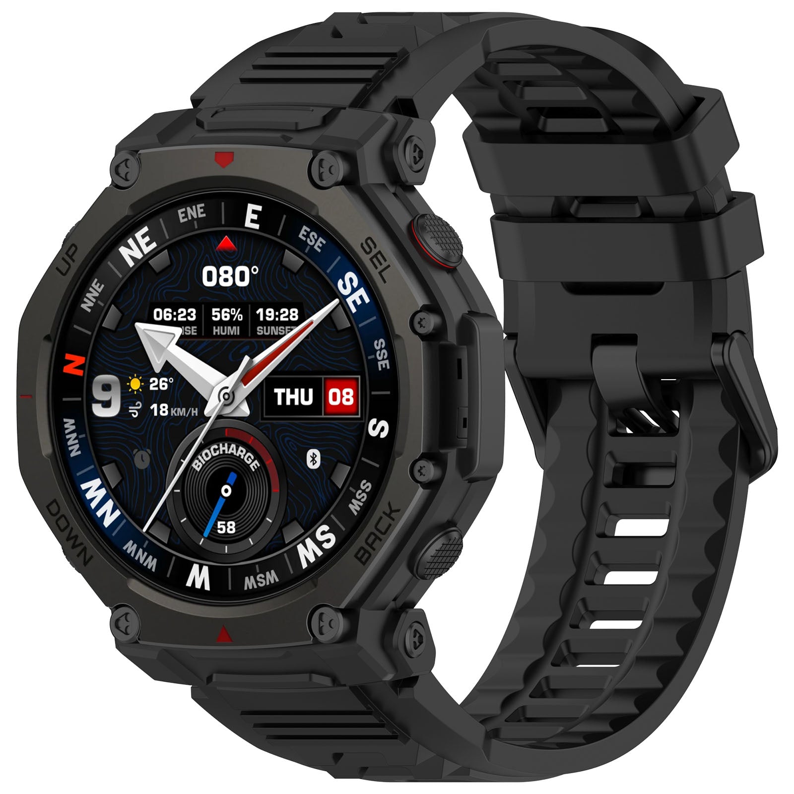 Amazfit T-Rex 3 Pro - 48mm Silicone Strap (Black)