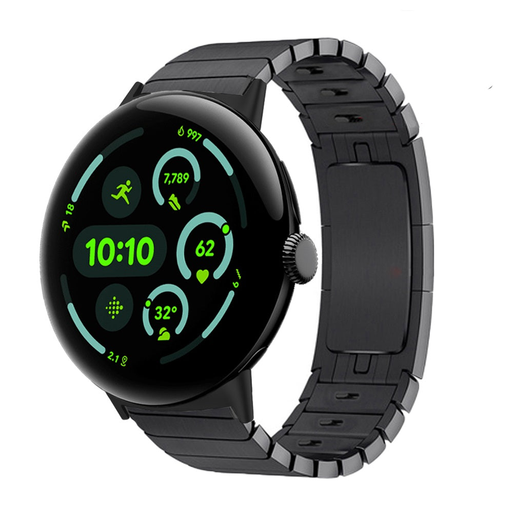 Bracelet acier à maillons 'Premium' Google Pixel Watch 4 - 45mm (noir)