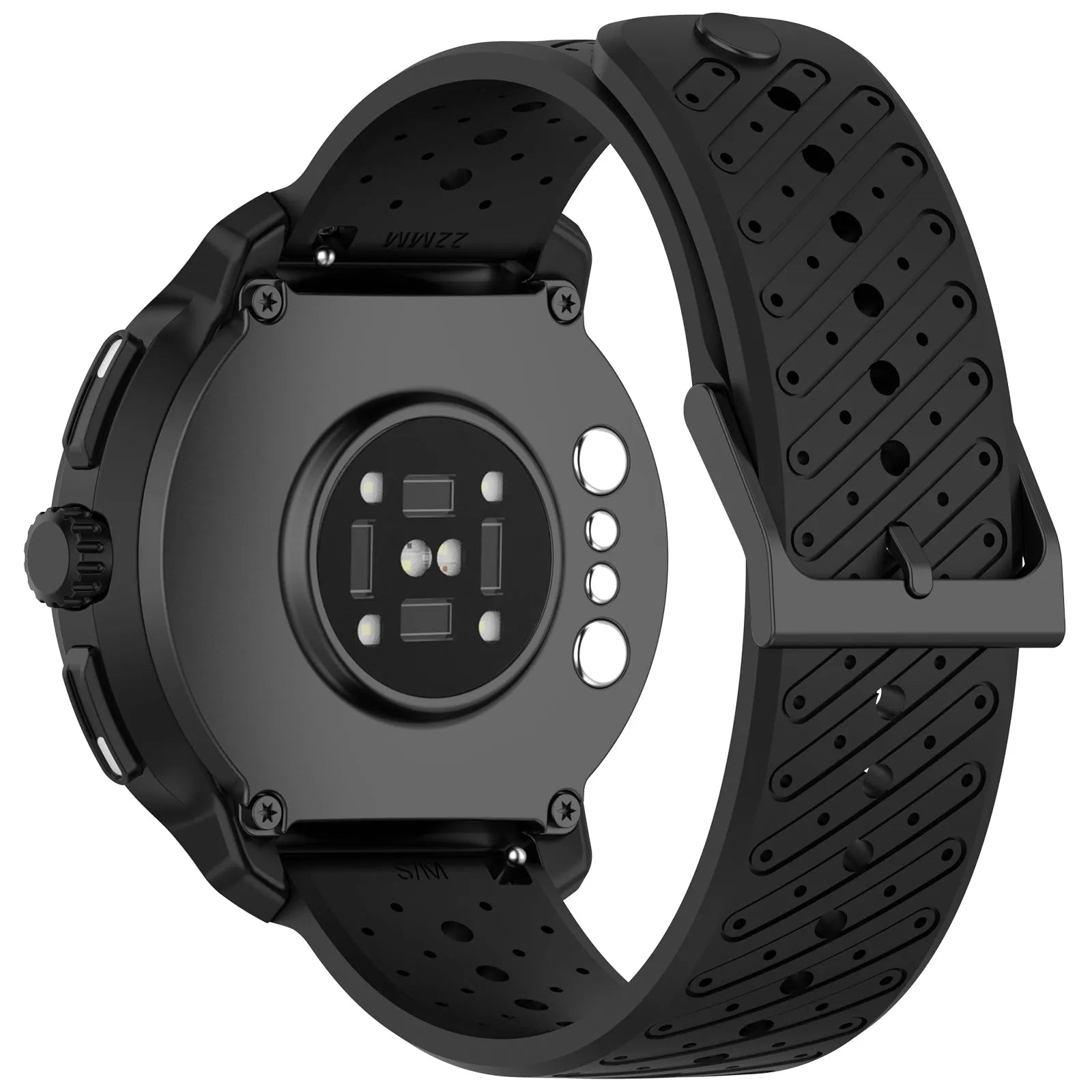 Coros Pace 4 Striped Silicone Strap (Black)