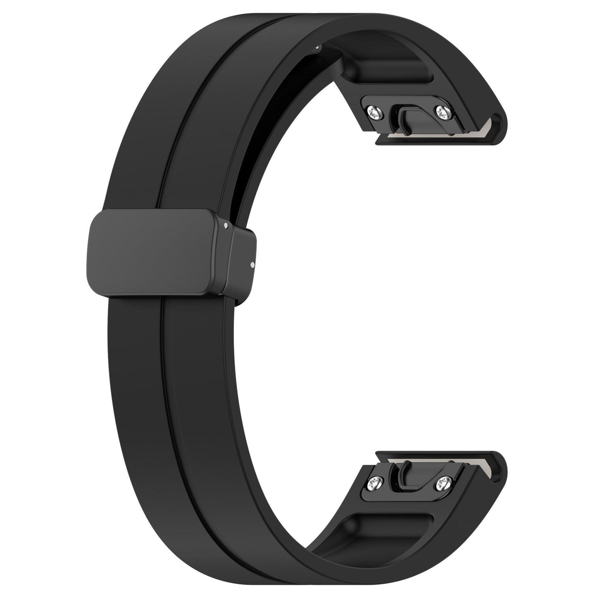 Garmin Forerunner 965 D-Buckle Silicone Strap (Black)