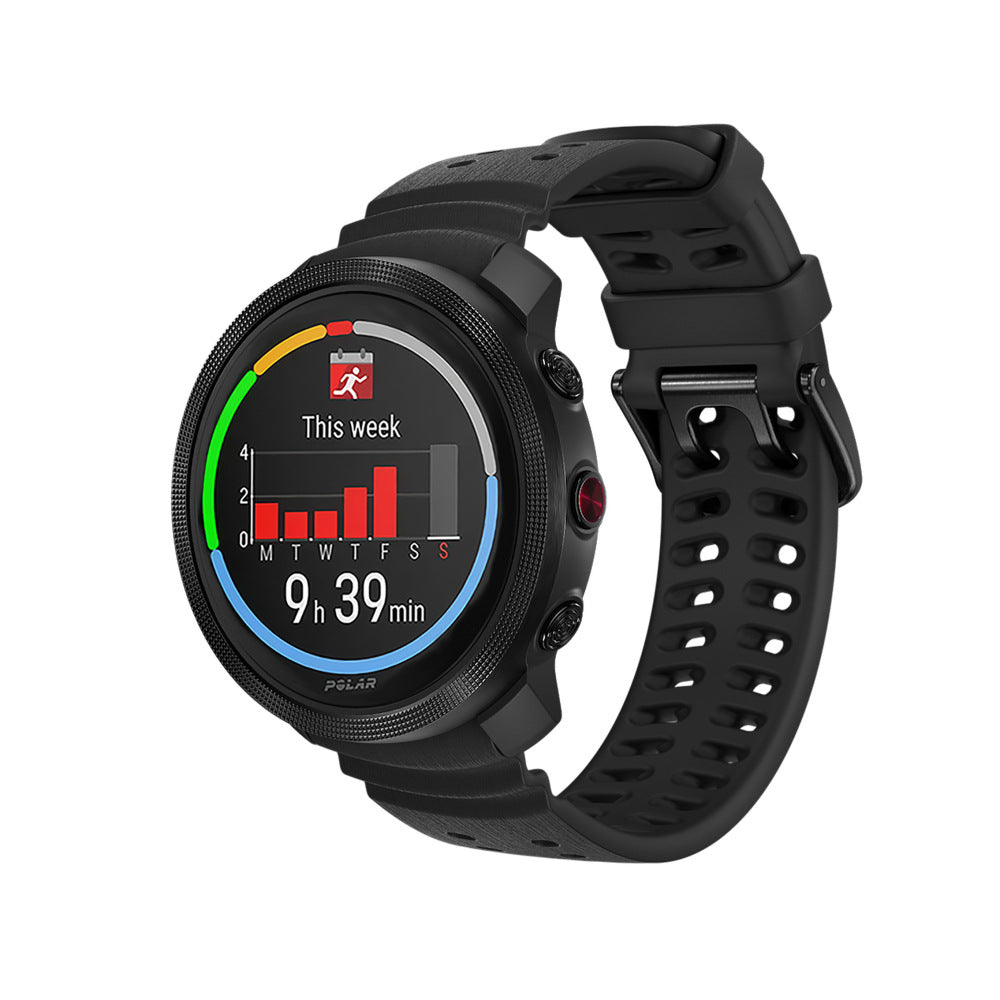 Polar Vantage M Silicone Grain Strap (Black)