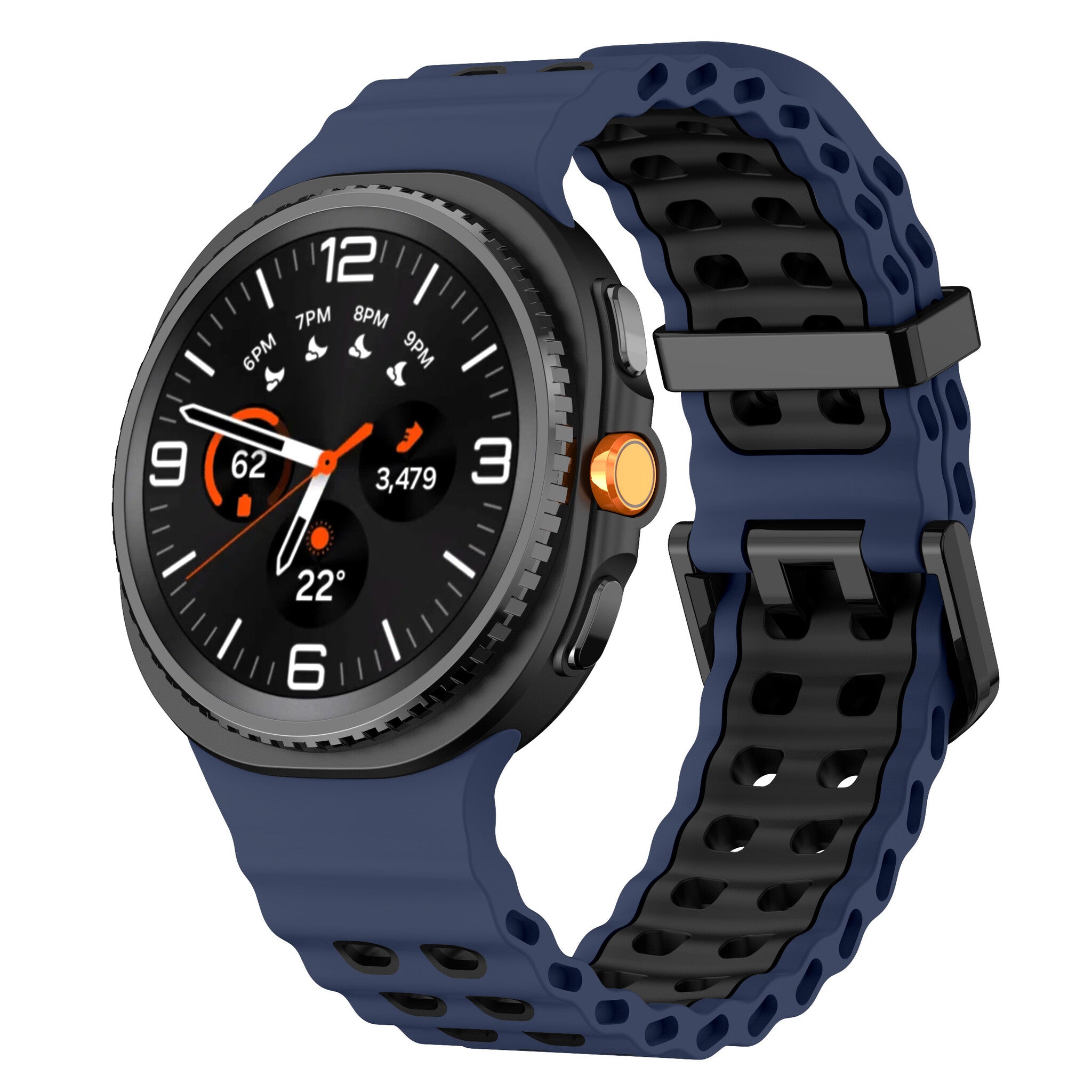 Samsung Galaxy Watch 9 - 44mm Ocean Strap (Dark Blue/Black)