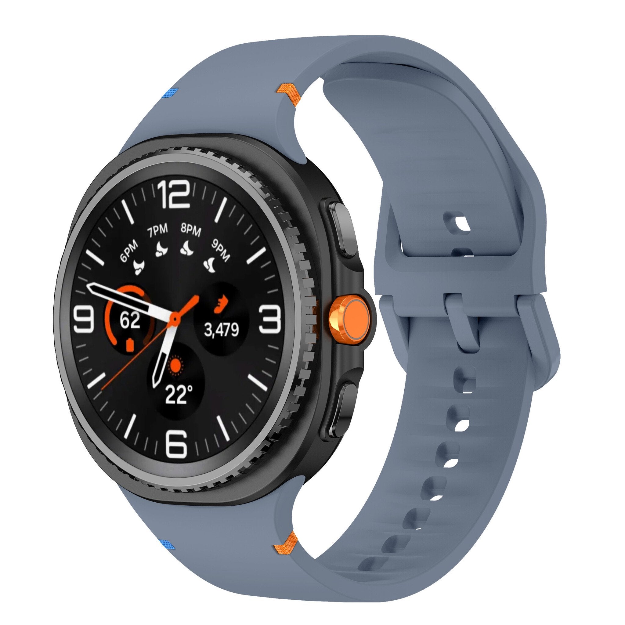 Samsung Galaxy Watch 9 - 40mm Silicone Strap (Grey-Blue)