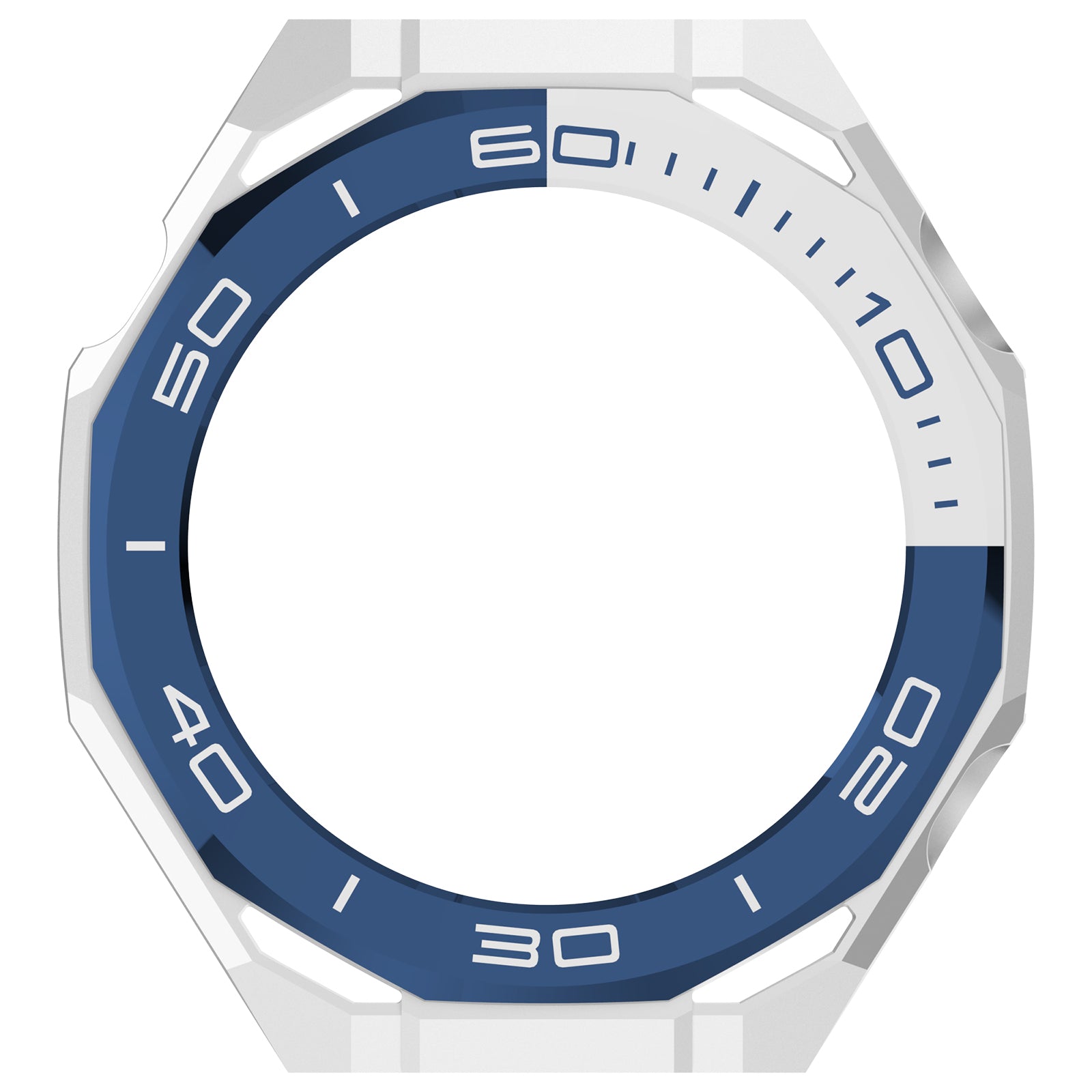 Coque PC avec verre Huawei Watch Ultimate 2 (blanc/bleu)
