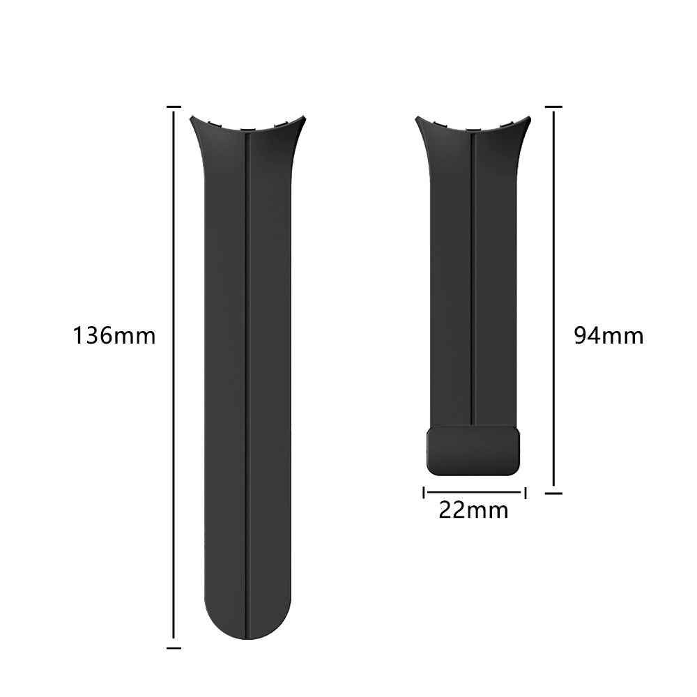 Google Pixel Watch 4 - 45mm D-Buckle Silicone Strap (Black)