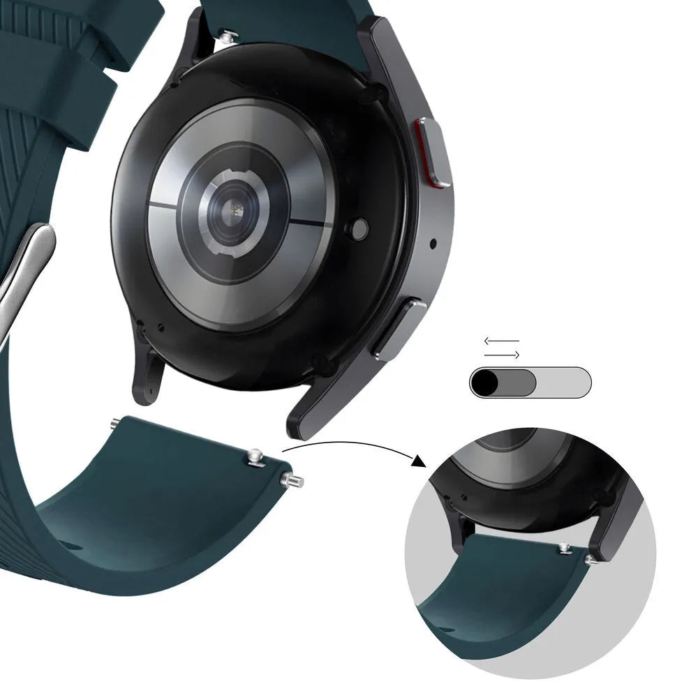 Bandz Levowatch Edgy Silicone Strap 'Deluxe' (Dark Green)