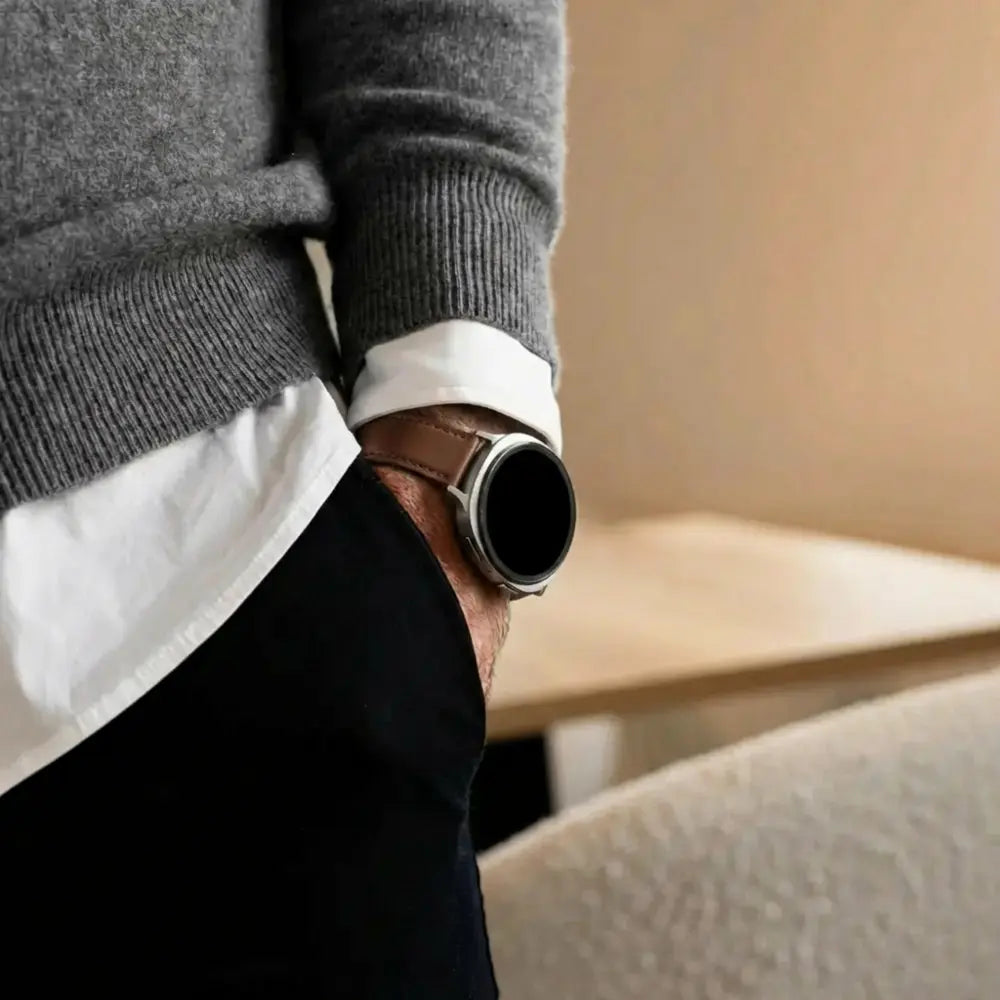 Bandz Bracelet cuir 'Classic' Samsung Galaxy Watch 8 - 44mm (marron)