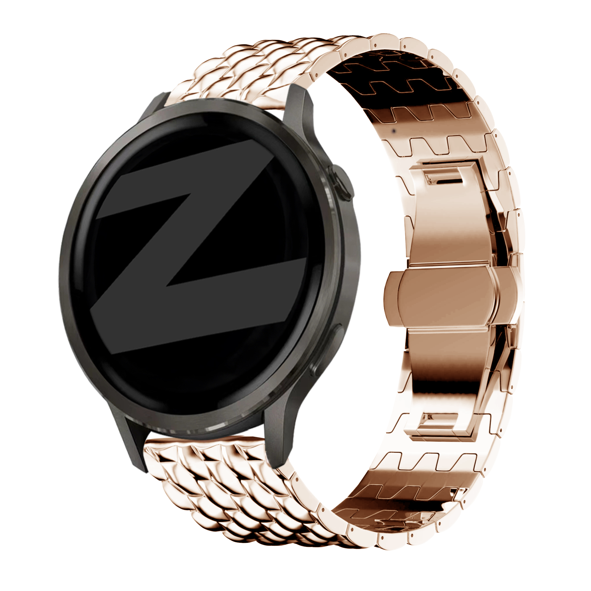 Bandz Bracelet acier 'Dragon' Garmin Forerunner 70 (or rose)