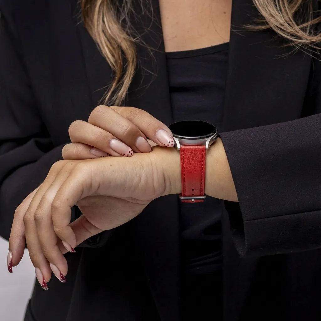 Bracelet cuir Polar Ignite (rouge)