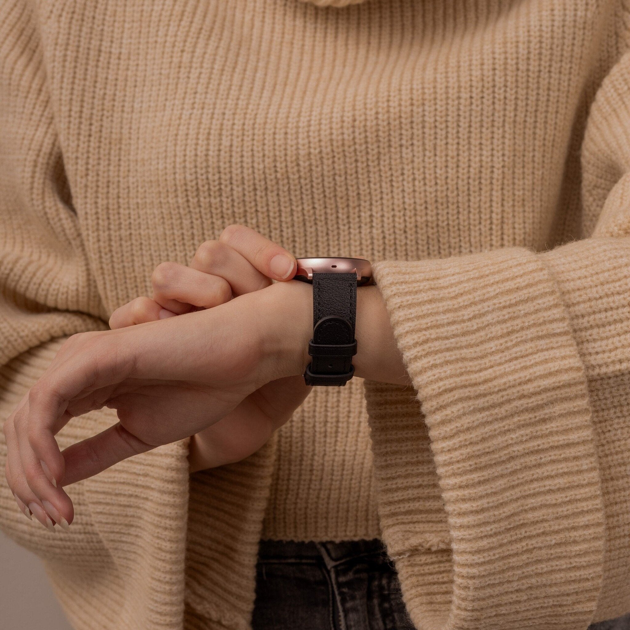 Redmi Watch 5 Active Modern Leather Strap (Black)