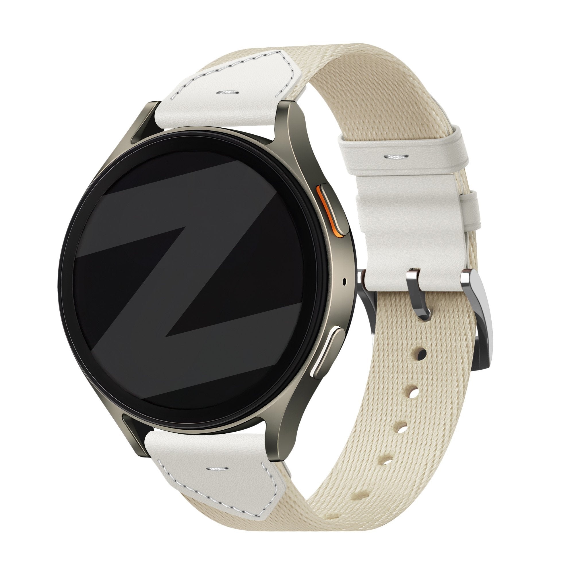 Bandz Huawei Watch 5 - 42mm Leather Hybrid Strap 'Easy Fit' (Starlight)