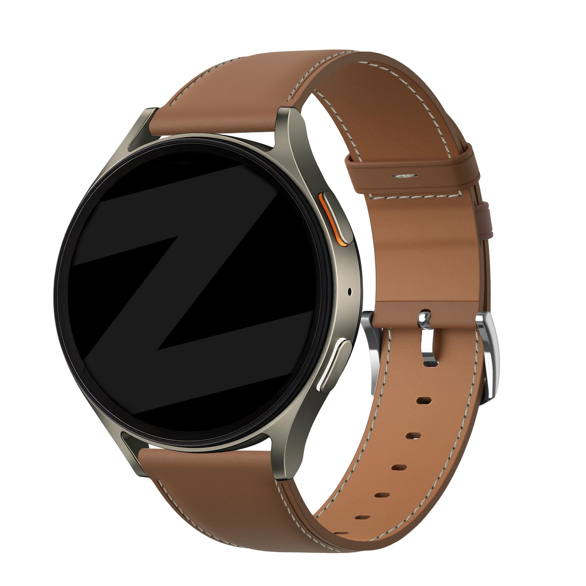 Bandz Samsung Gear Sport Leather Strap 'Easy Fit' (Brown)