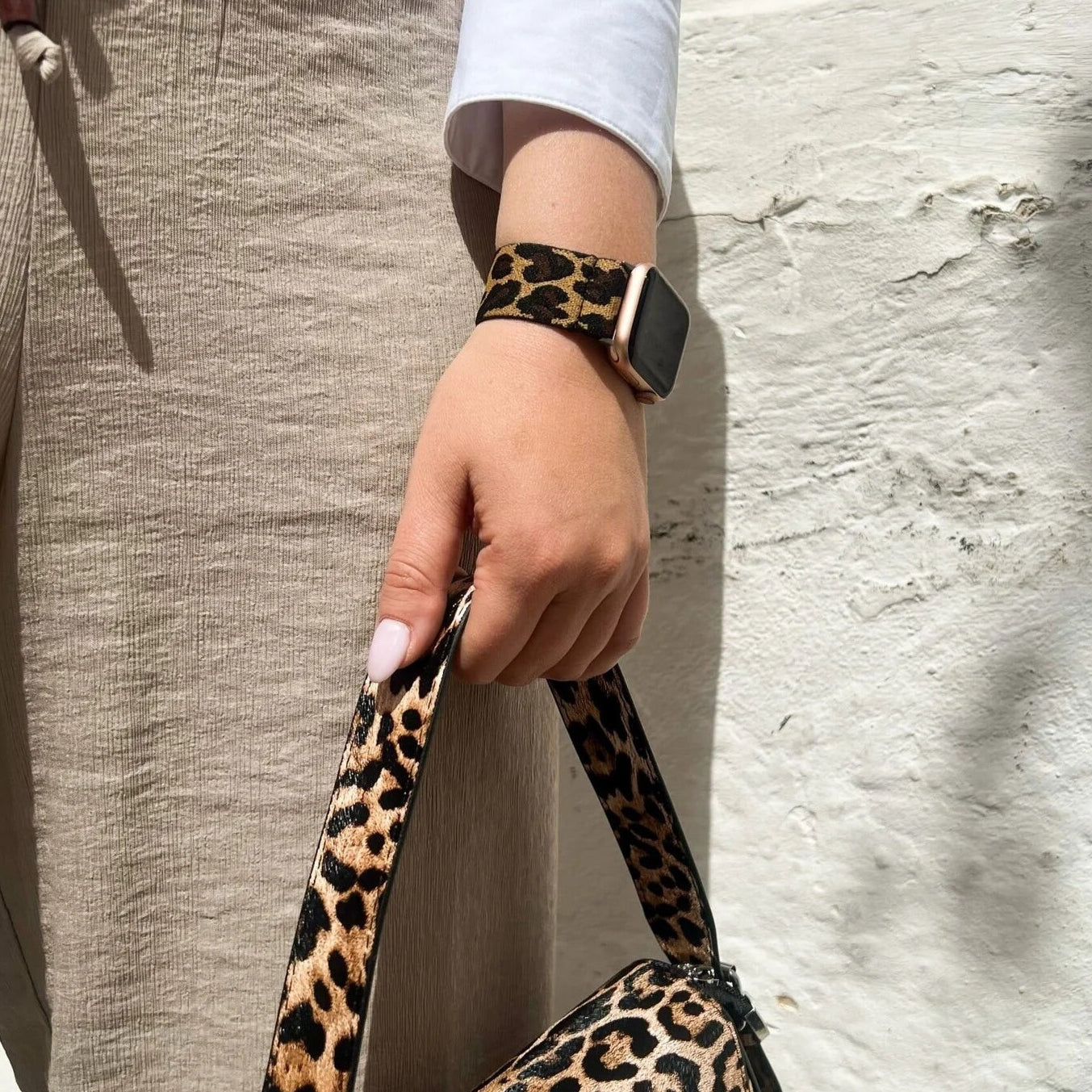 Bracelet élastique Apple Watch (léopard)