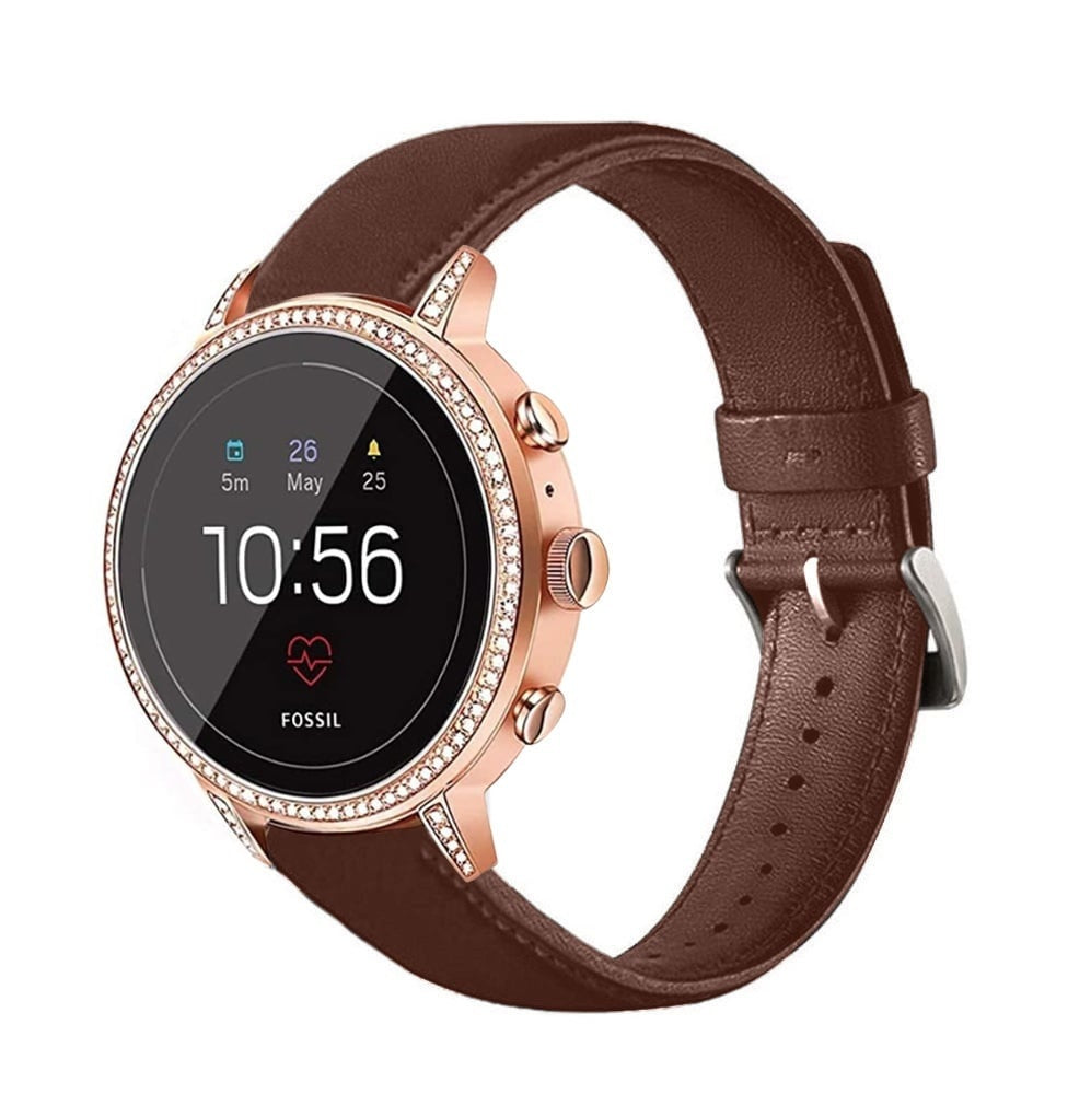 Bracelet cuir Huawei Watch 5 - 42mm (rouge/marron)