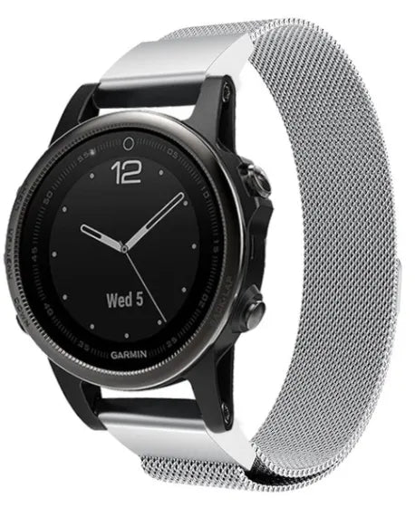 Bracelet milanais Garmin Descent Mk2S (argent)