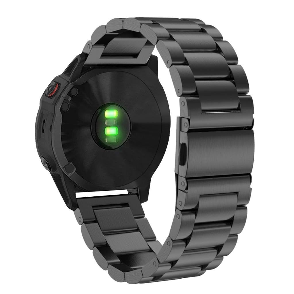 Bracelet acier Garmin Quatix 8 - 51mm (noir)