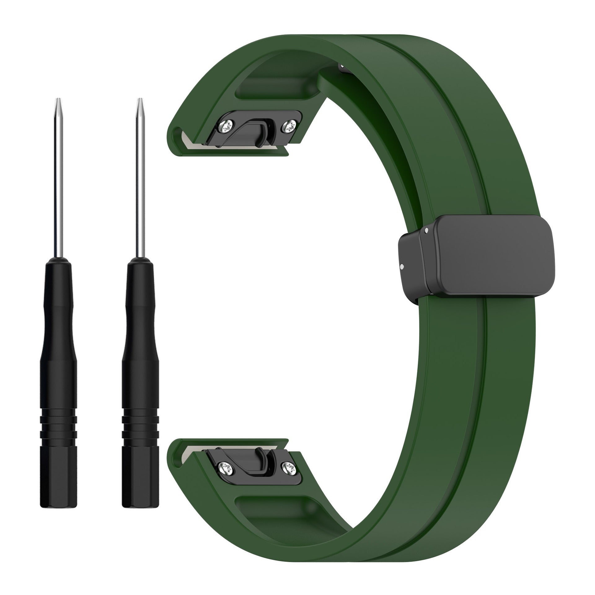 Garmin Enduro D-Buckle Silicone Strap (Army Green)