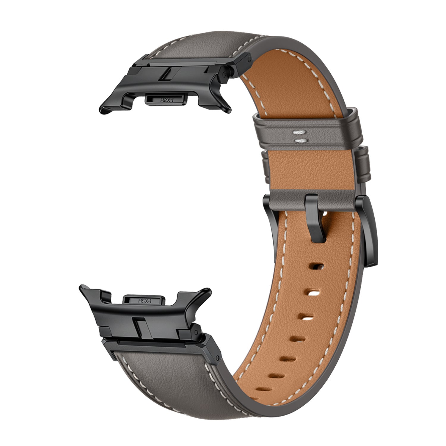 Bracelet cuir Premium Samsung Galaxy Watch 8 - 44mm (gris)