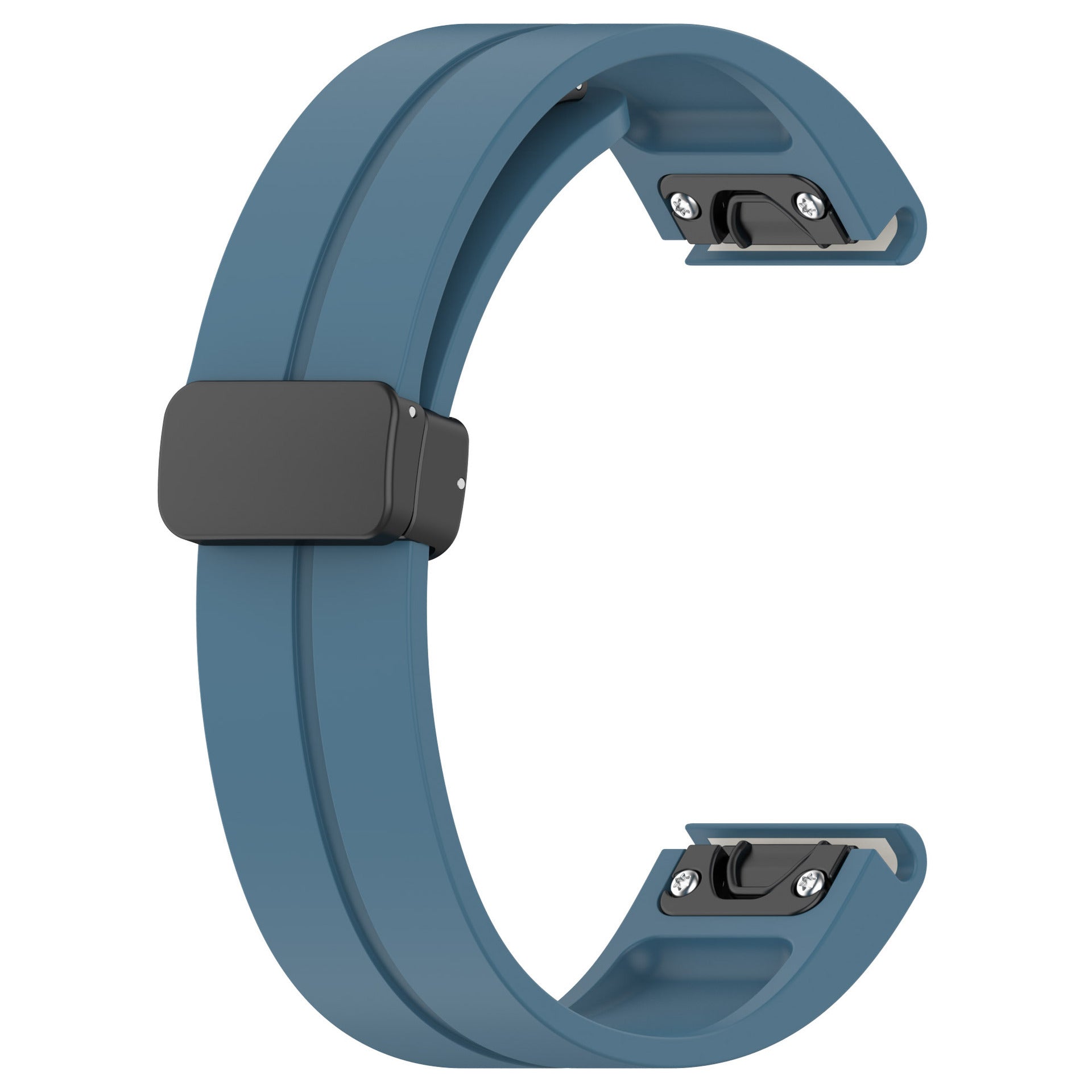 Garmin Fenix 7 D-Buckle Silicone Strap (Grey-Blue)