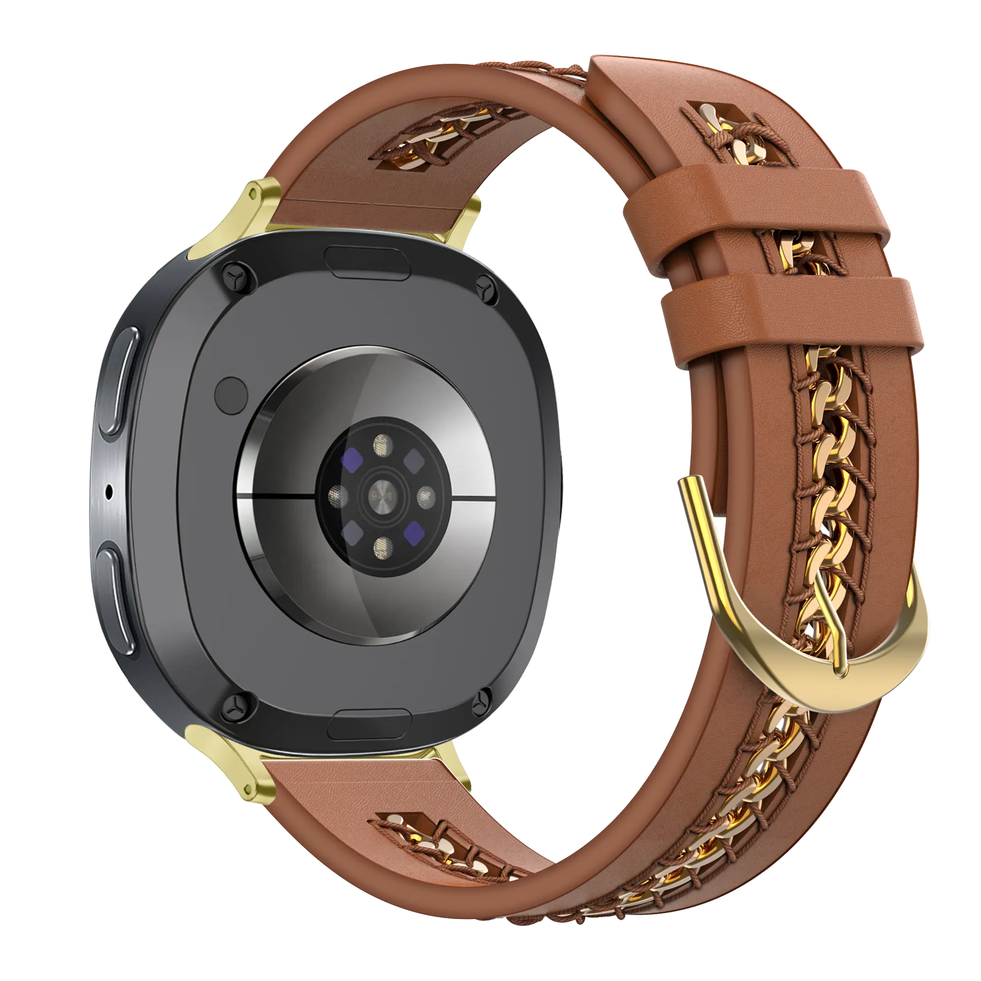 Bandz Bracelet cuir 'Chains' Samsung Galaxy Watch 9 - 40mm (marron)