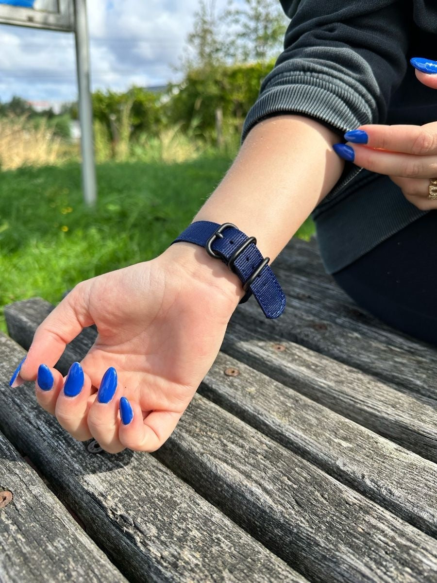 Withings ScanWatch 2 - 42mm Nylon Buckle Strap (Blue)
