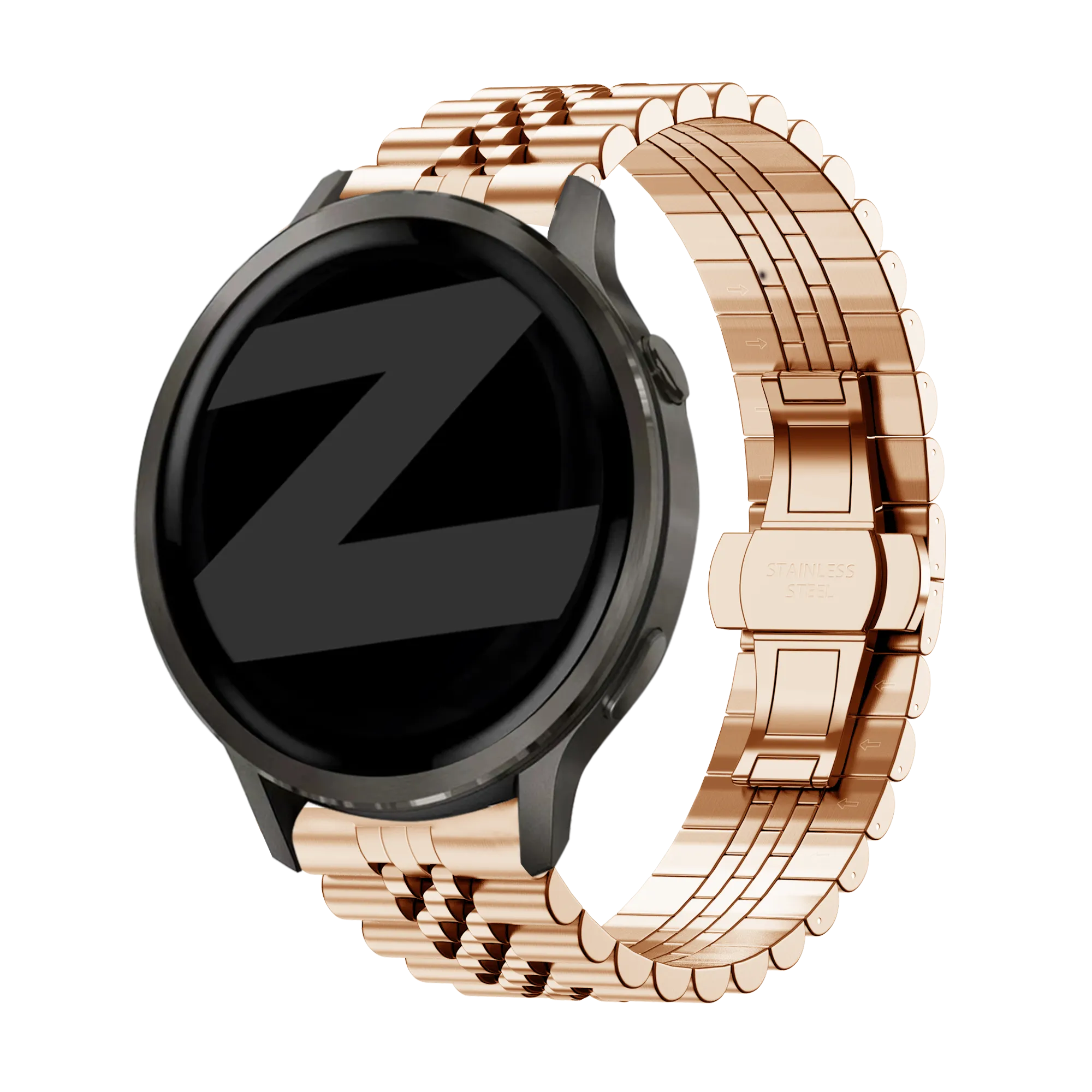 Bandz Bracelet acier 'Jubilee' Garmin Forerunner 265s (rose or)