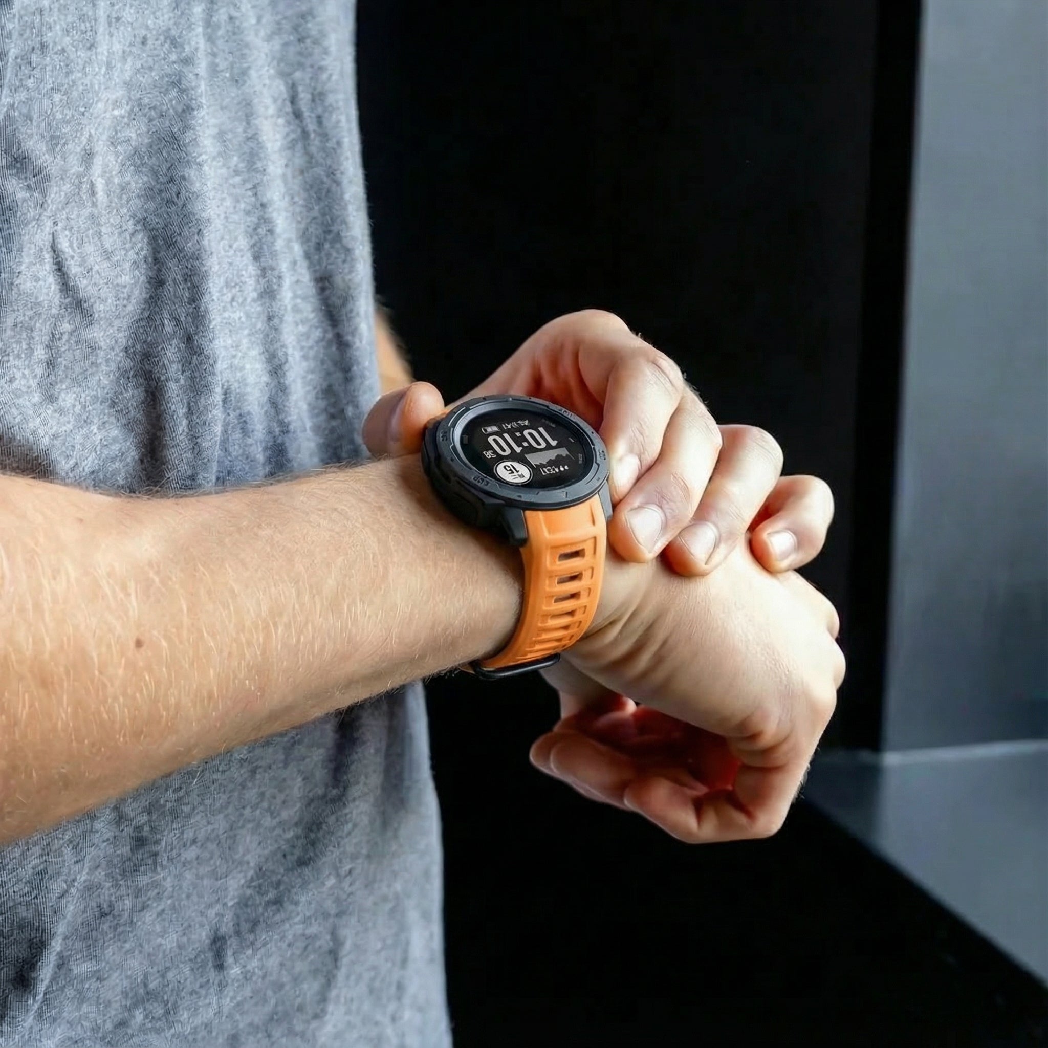 Bracelet silicone Garmin Instinct 1 / 2 (orange)