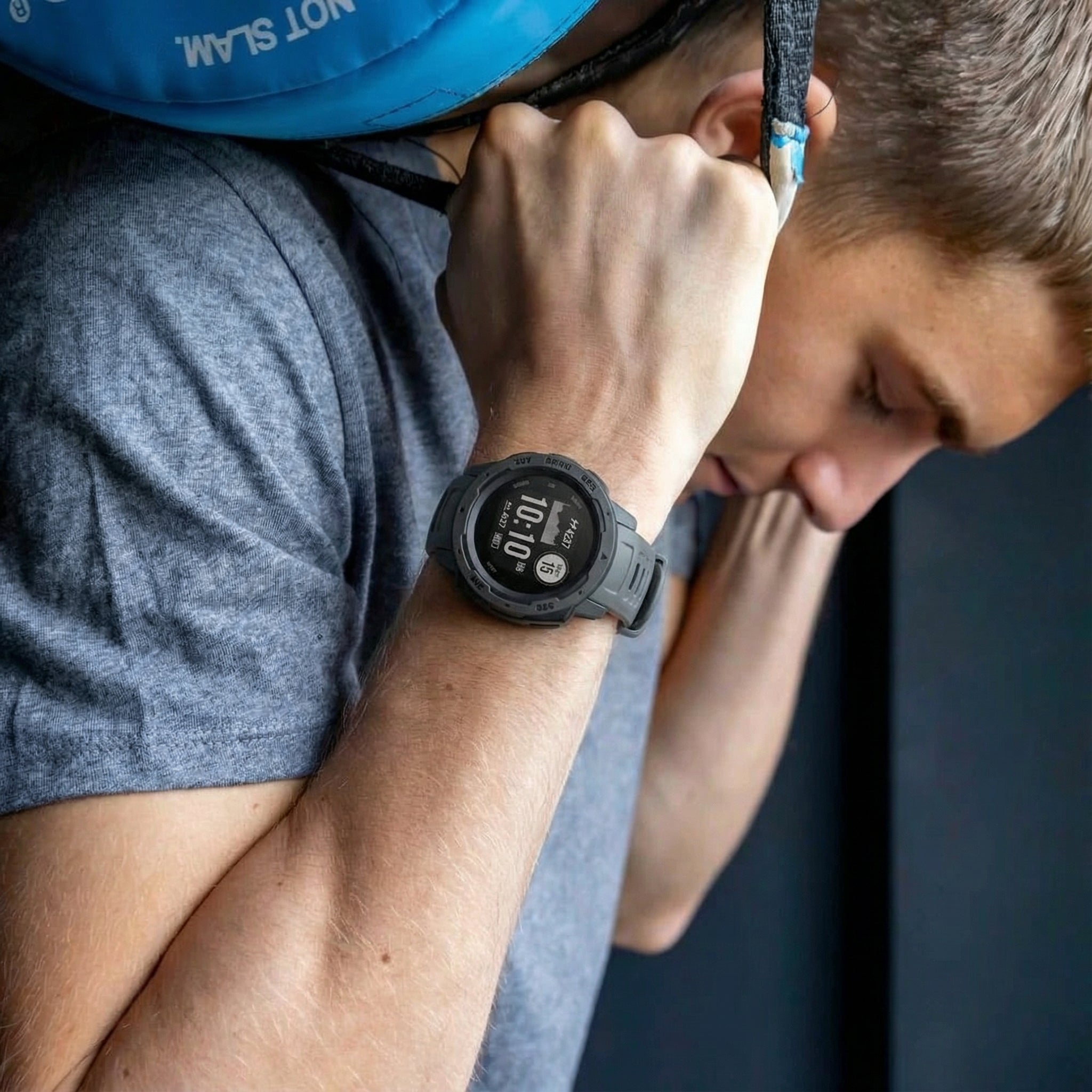 Bracelet silicone Garmin Instinct 1 / 2 (gris)