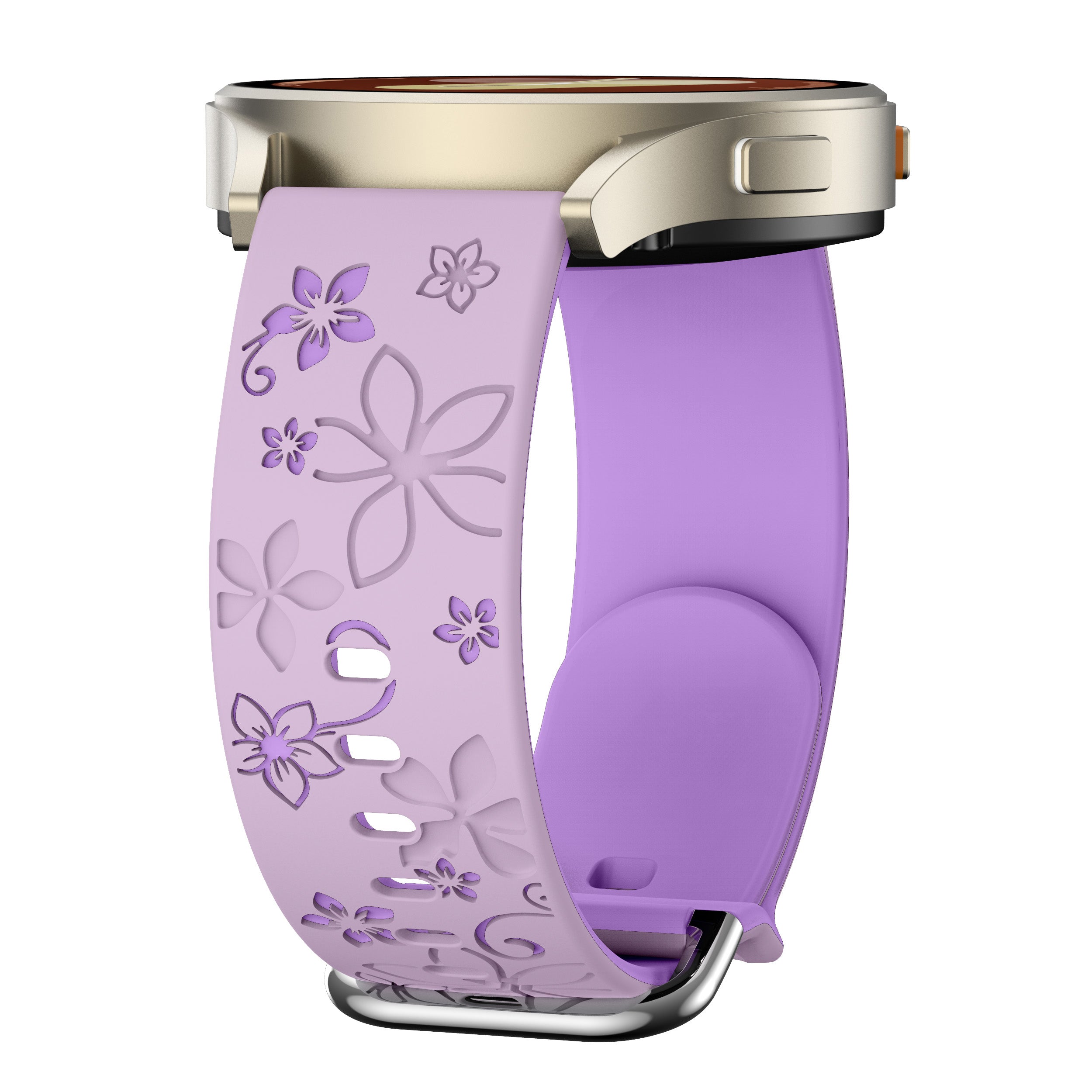 Huawei Watch GT 7 - 41mm Flower Silicone Strap (Lavender/Purple)