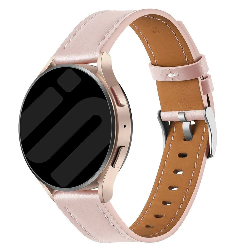 Oppo Watch X2 Mini 'One Push' Leather Strap (Light Pink)