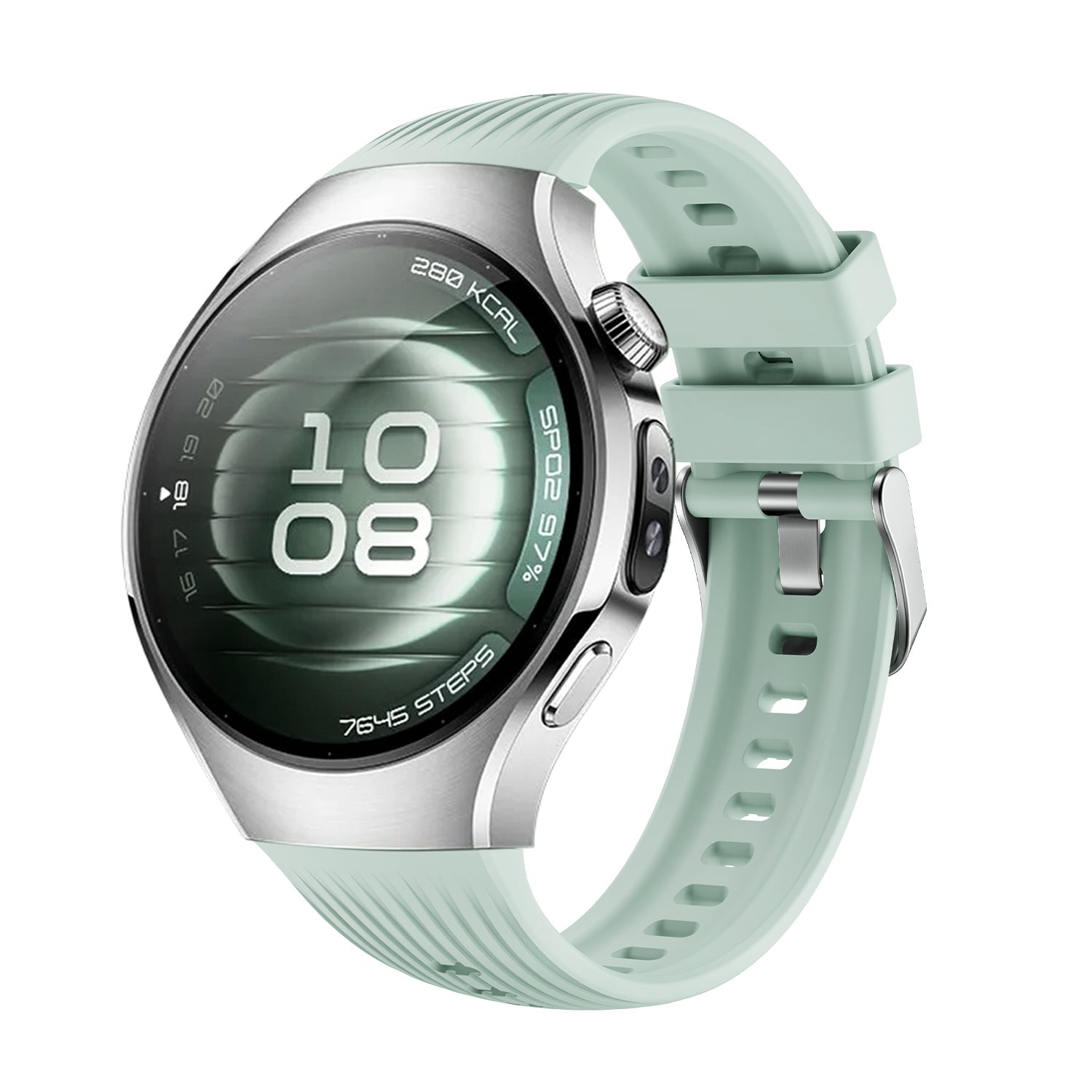Bracelet silicone 'Perfect Fit' Huawei Watch 5 - 42mm (vert clair)