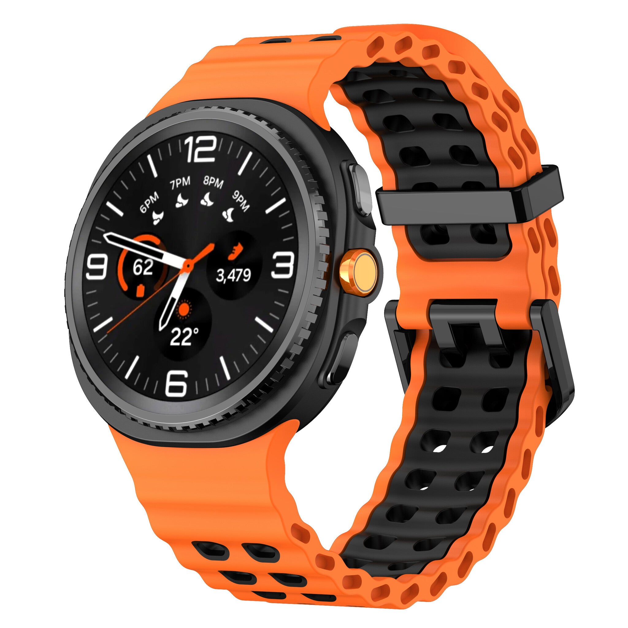 Bracelet Ocean Samsung Galaxy Watch 9 - 40mm (orange/noir)