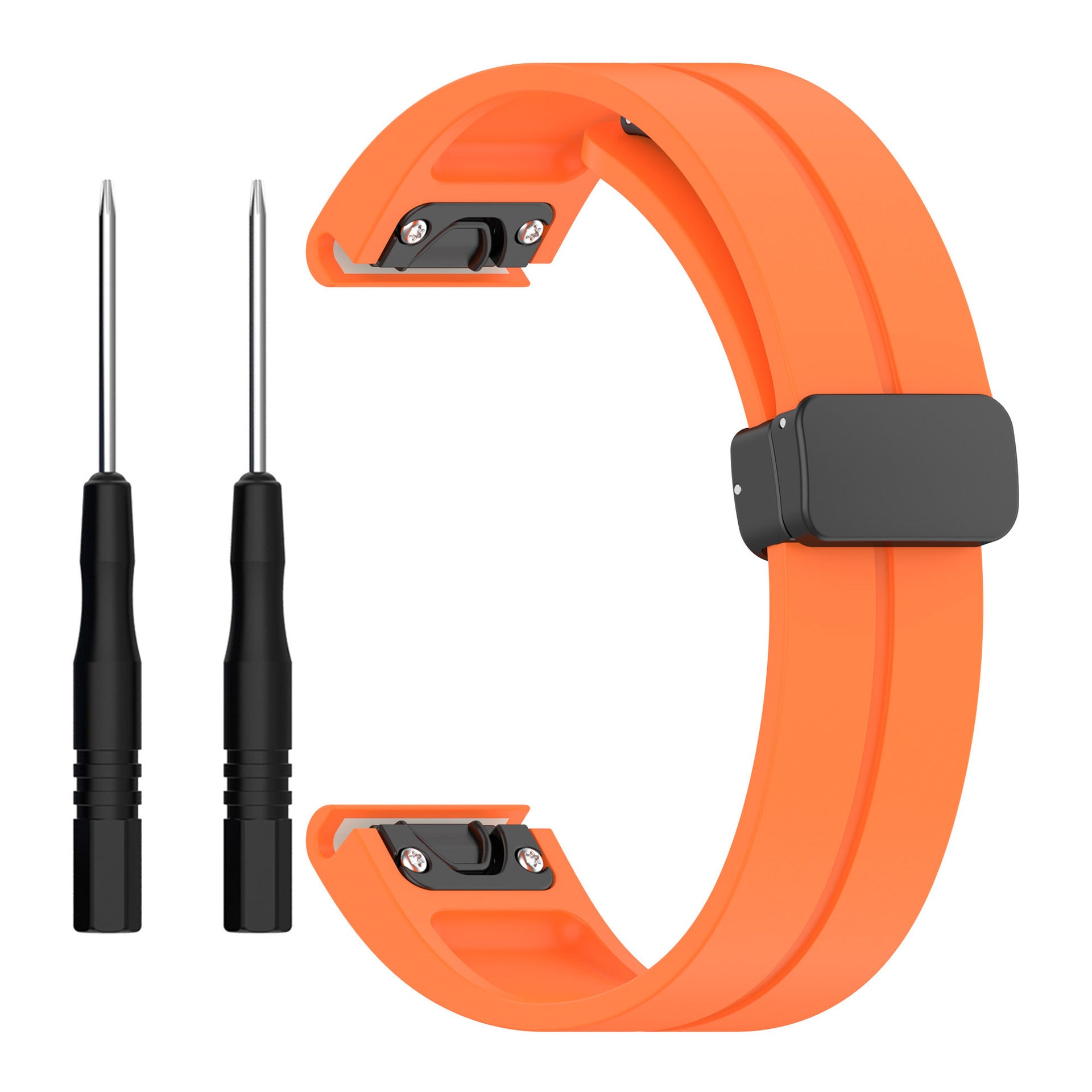 Garmin Enduro D-Buckle Silicone Strap (Orange)