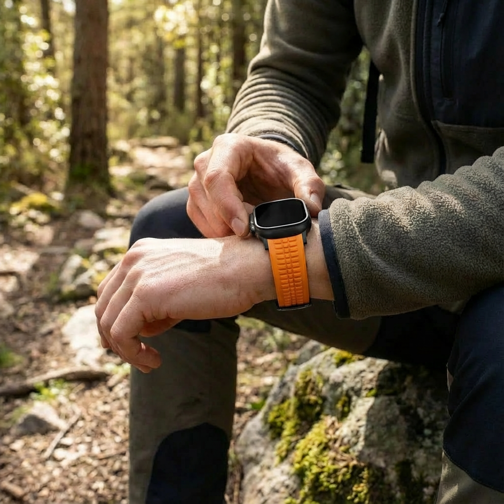 Apple Watch Ultra Premium Silicone Strap (Orange)
