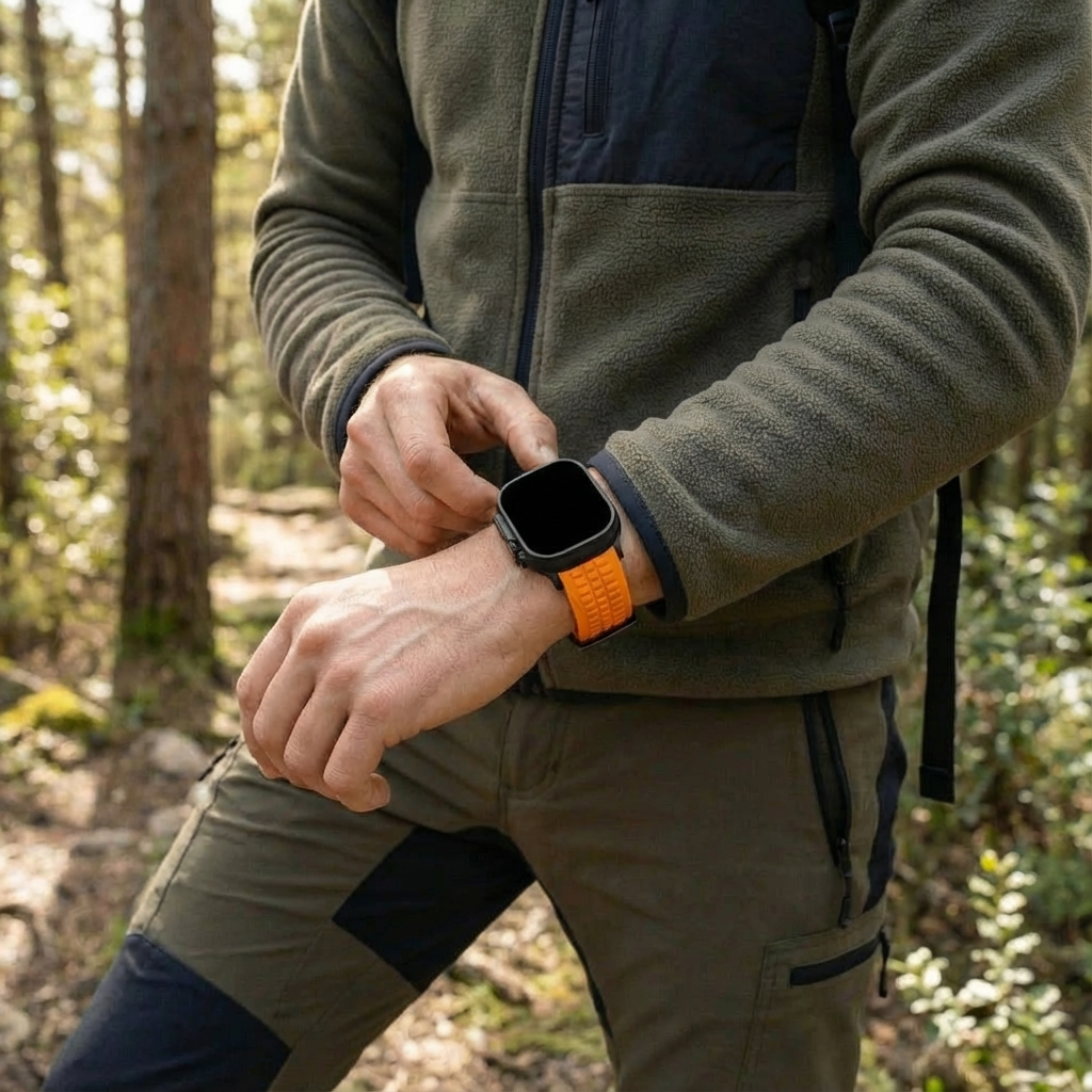 Apple Watch Ultra Premium Silicone Strap (Orange)