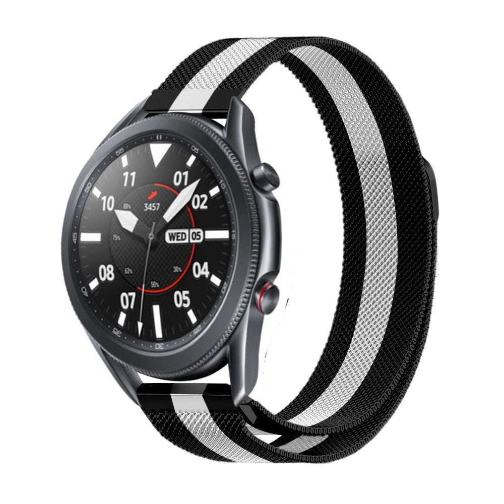 Bracelet milanais Samsung Galaxy Watch 3 45mm (noir/blanc)