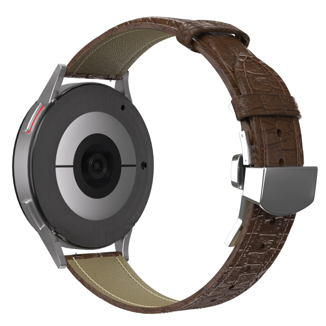 Bracelet cuir de luxe Amazfit Bip U (Pro) (marron foncé)